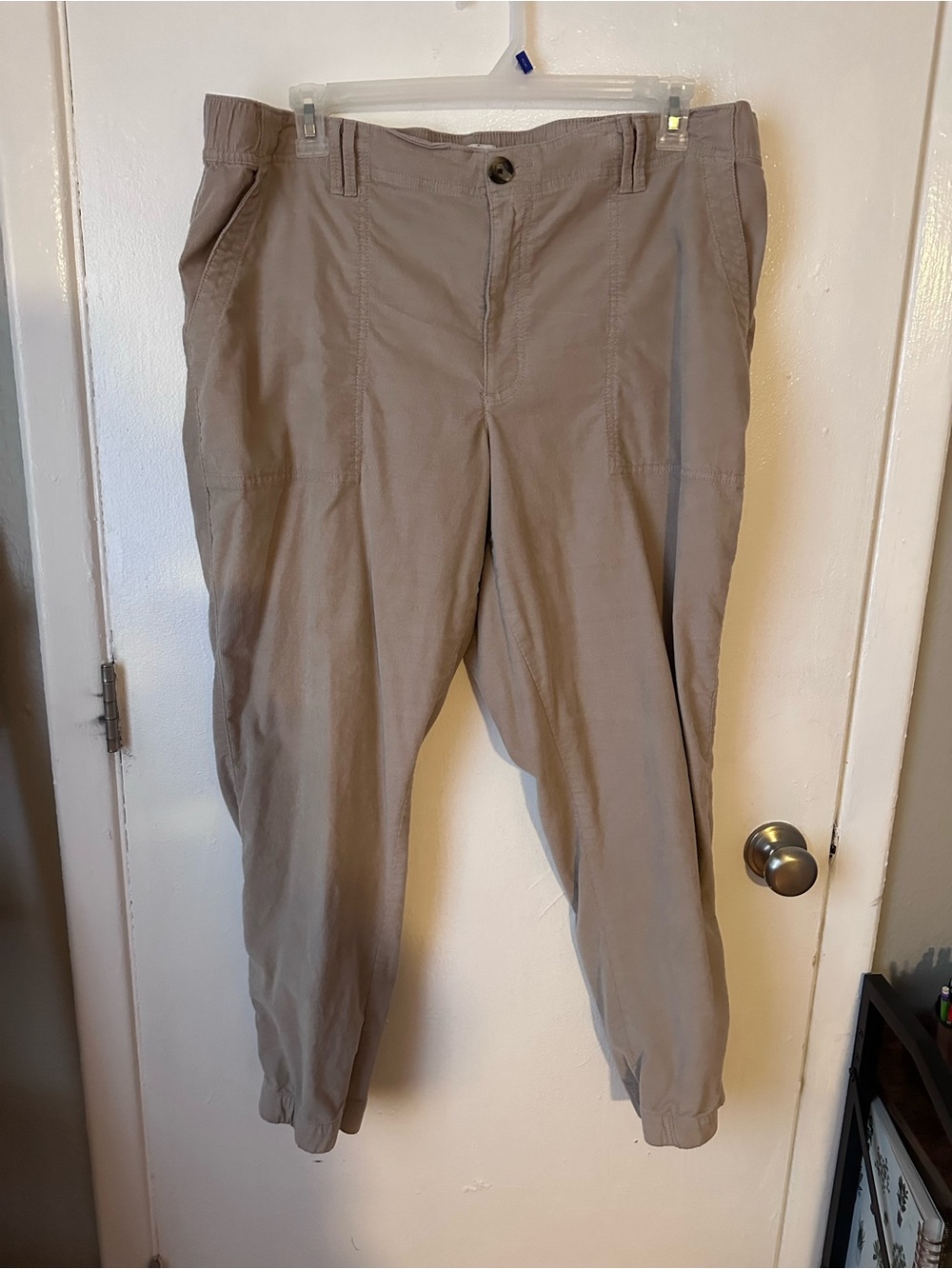 Sonoma Women's Corduroy Joggers XXL in Taupe